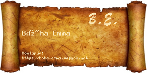 Bóha Emma névjegykártya